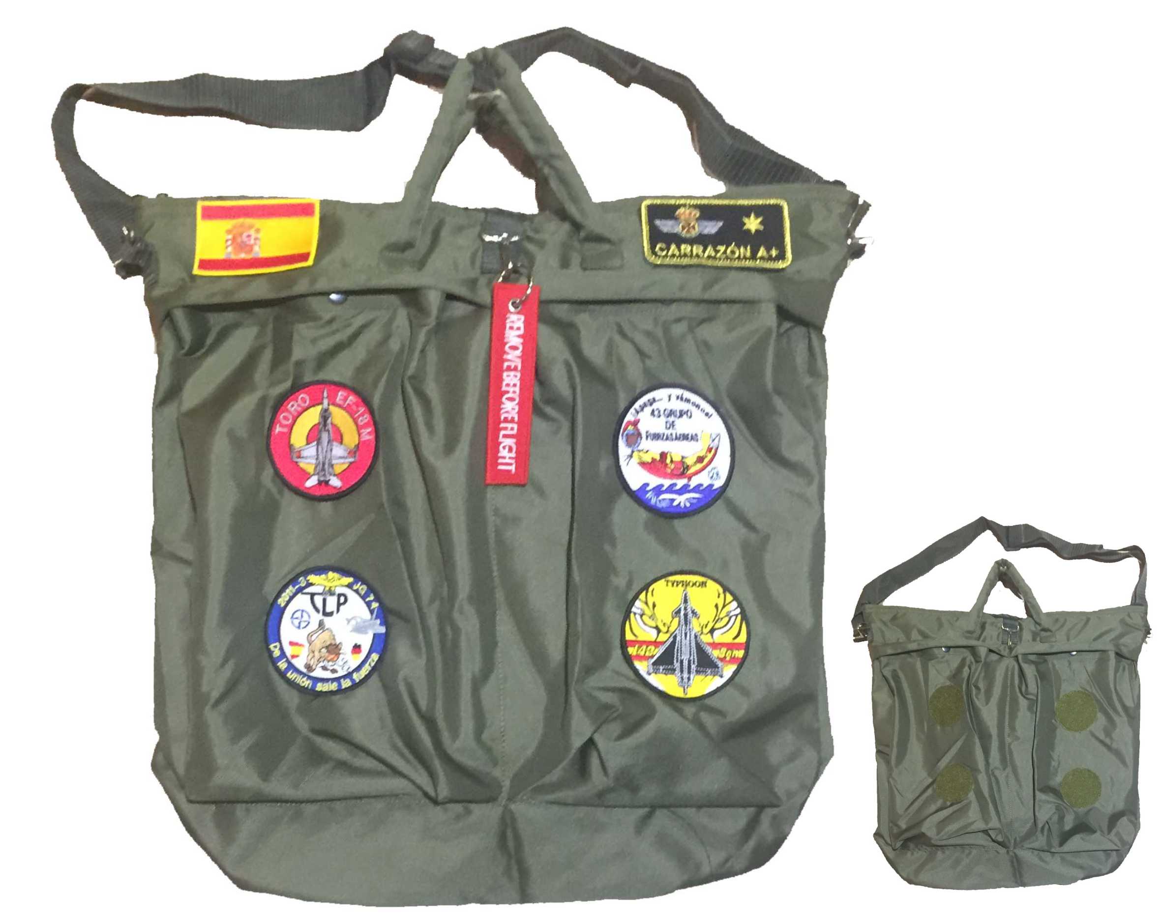 Bolsa de vuelo / casco Piloto militar verde OTAN